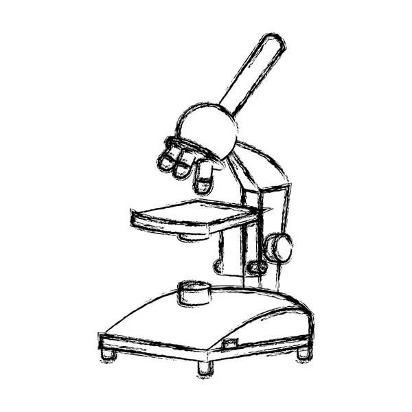 Grunge Ciência Microscópio Laboratorial Objeto Design Vetor Ilustração —  Vetores de Stock