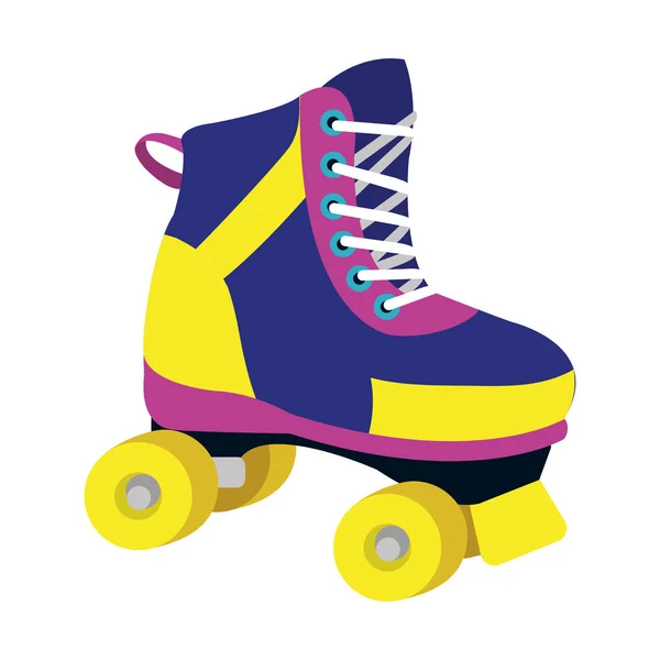 Roller Skate Divertido Arte Estilo Vetor Ilustração — Vetor de Stock