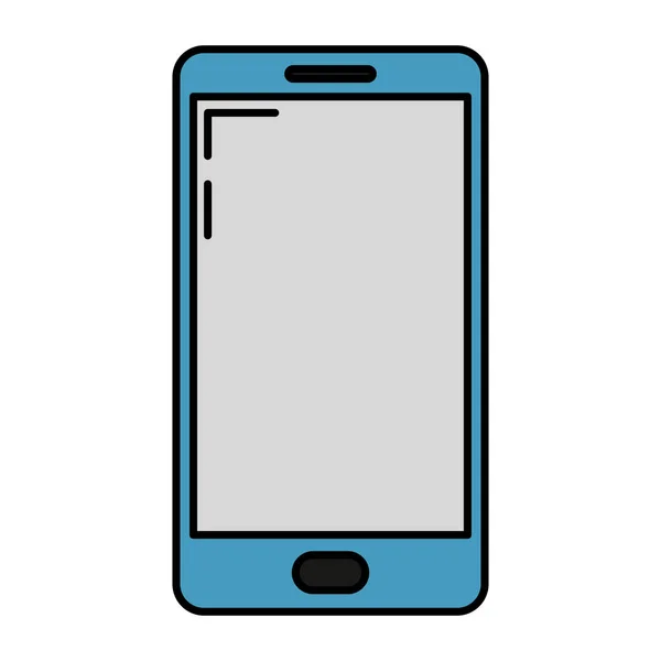 Illustration Vectorielle Style Technologie Smartphone Écran Électronique Couleur — Image vectorielle