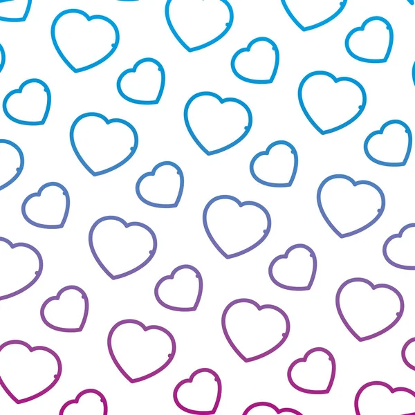 Ligne Dégradée Coeur Mignon Amour Symbole Fond Vectoriel Illustration — Image vectorielle