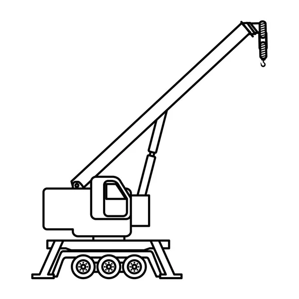 Linie Lkw Riemenscheiben Bauindustrie Service Vektor Illustration — Stockvektor