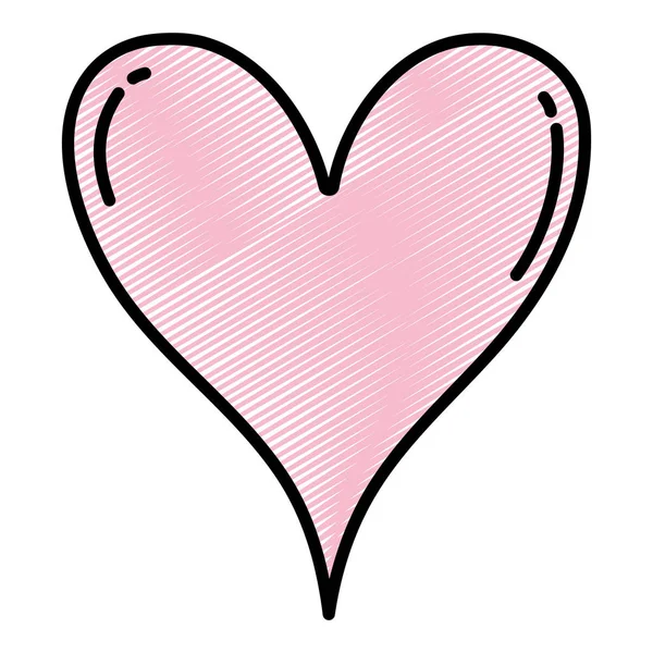 Иллюстрация Вектора Дизайна Символа Любви Виде Сердечка — стоковый вектор