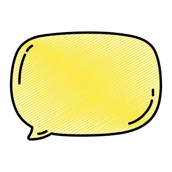 Doodle Chat Bubble Notes Texto Mensagem Vetor Ilustração — Vetor de Stock