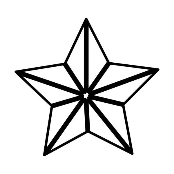 Ilustracja Wektorowa Styl Symbol Lśniąca Gwiazda Sztuki Linii — Wektor stockowy