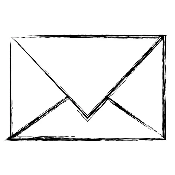 Grunge Mail Bericht Brief Tekst Stijl Vectorillustratie — Stockvector