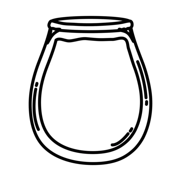 クリスタル瓶のベクトル図に線フレッシュ健康ジュース — ストックベクタ