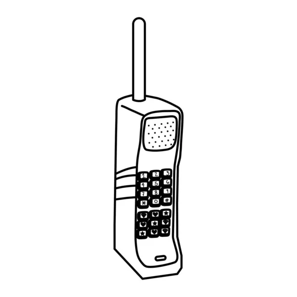 Linie Telefonanruf Mode Kommunikationstechnologie Vektor Illustration — Stockvektor