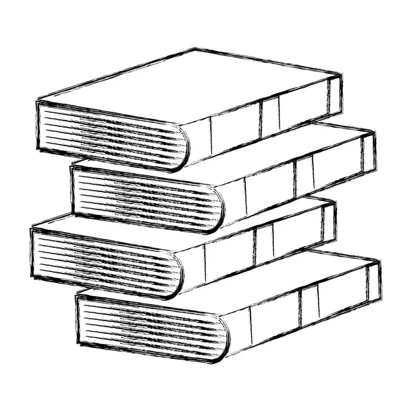 Grunge Bücher Front Board Stil Papiere Information Vektor Illustration — Stockvektor