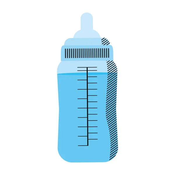 Biberón Plástico Alimentación Bebé Nutrición Vector Ilustración — Vector de stock