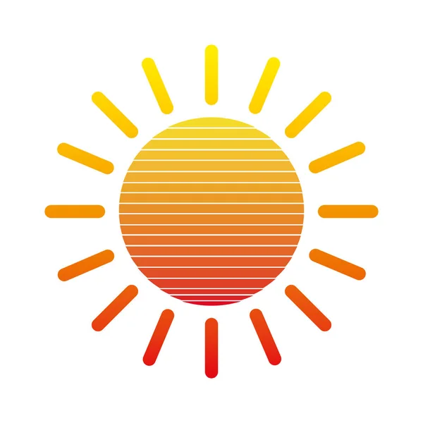 Licht Sonne Sonnenschein Wetter Symbol Vektor Illustration — Stockvektor