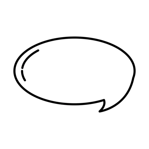 Zeilenhinweise Chat Blase Textnachricht Vektor Illustration — Stockvektor