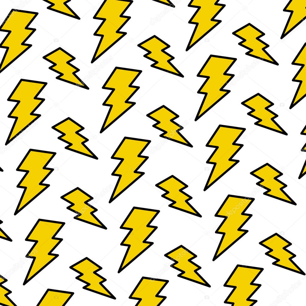 color electric thunder darger symbol background vector illustration