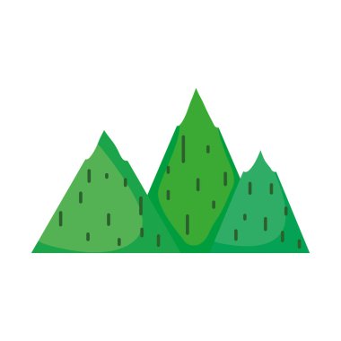 Güzellik dağ doğal ekoloji stil vektör çizim