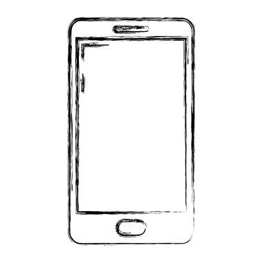 Grunge elektronik ekran smartphone teknoloji stil vektör çizim