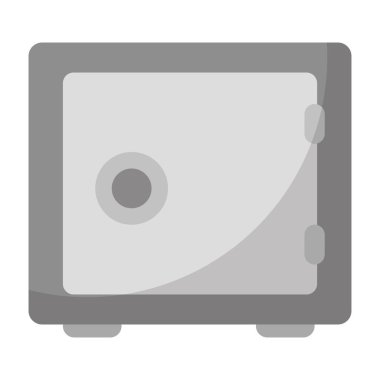 Finans güvenlik vektör çizim için güçlü bir metal kutu