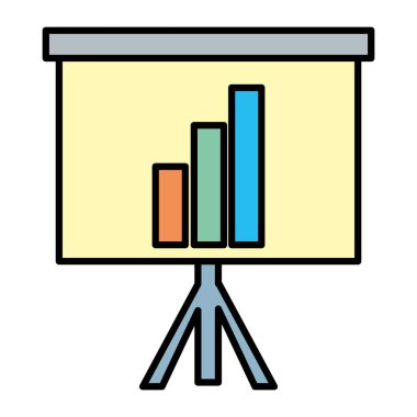 renk istatistikleri bar precentation grafik vektör çizim büyüyen