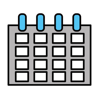 renk takvim Organizatör olay gün bilgi vektör çizim