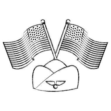 Grunge profesyonel kadınlar işleri şerit dekorasyon vektör çizim ile