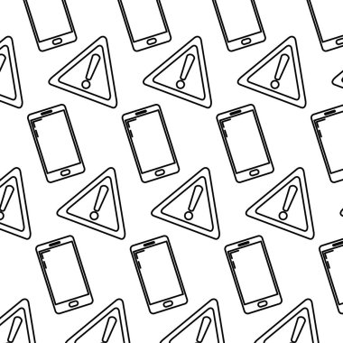 satır smartphone teknoloji ve darger arka plan vektör çizim dikkat