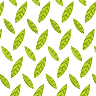 egzotik yaprak botanik stili arka plan vektör çizim