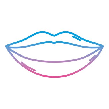 bozulmuş satır güzellik ağız makyaj dudak stil vektör çizim ile