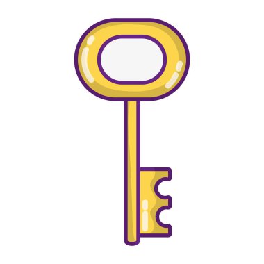 anahtar erişimi koruma nesne stili vektör çizim