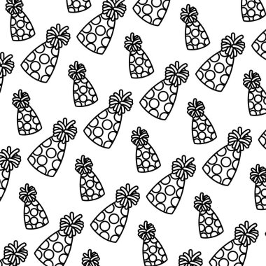 satır komik parti şapkası puan dekorasyon arka plan vektör çizim ile