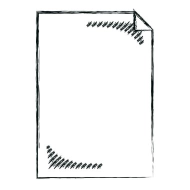 Grunge sayfa boş kağıt nesne simge vektör çizim