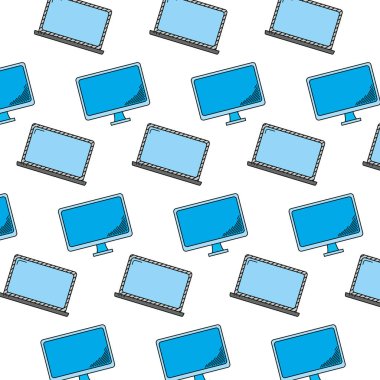 elektronik bilgisayar ve dizüstü bilgisayar teknoloji arka plan vektör çizim