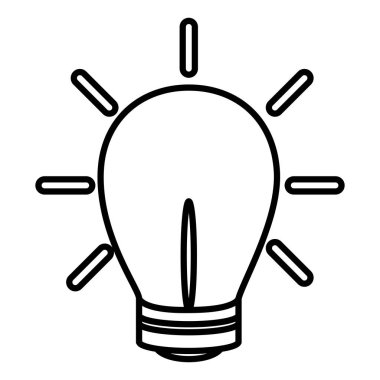 satır ampul yaratıcı bir fikir stil vektör çizim