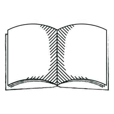 Grunge açık kitap eğitim okul araç vektör çizim