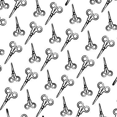 Grunge sanatsal makas okul gereçleri arka plan vektör çizim