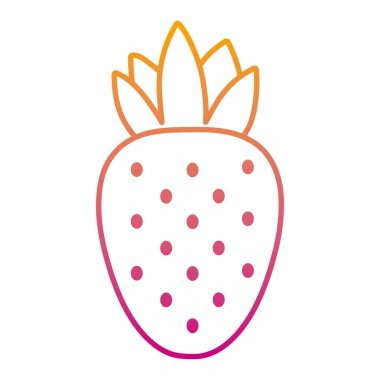 bozulmuş satır lezzetli çilek taze meyve beslenme vektör çizim