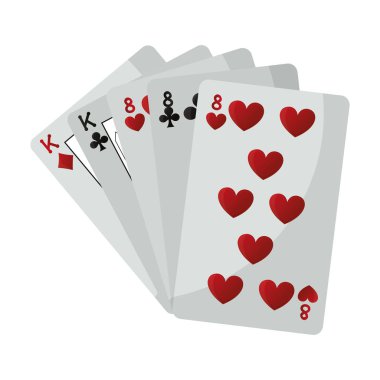 ful casno kartı oyun vektör çizim