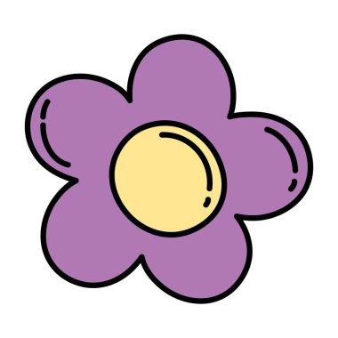 Güzellik doğal çiçek egzotik yaprakları ile vektör çizim renk