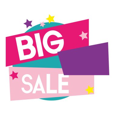 büyük bir indirim teklif indirim etiketi vektör çizim