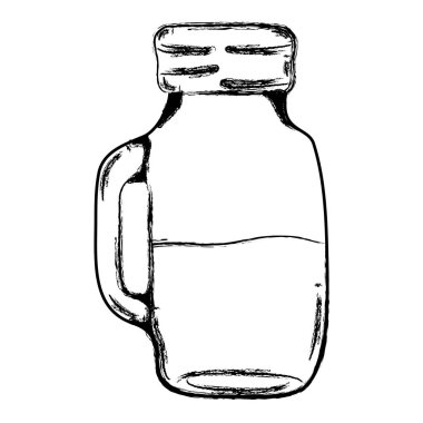 Grunge lezzetli taze meyve suyu mason vektör çizim