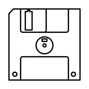 satır disket retro bilgisayar veri ortamı illüstrasyon vektör