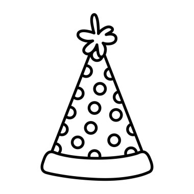 satır parti şapkası puan dekorasyon stil vektör çizim ile