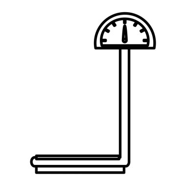 satırı teslimat tartı makine hizmet paketleri illüstrasyon vektör