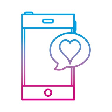 satır smartphone teknoloji sohbet kabarcık vektör çizim içinde kalp ile bozulmuş