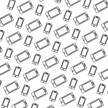 çizgi elektronik smartphone teknoloji nesne arka plan vektör çizim