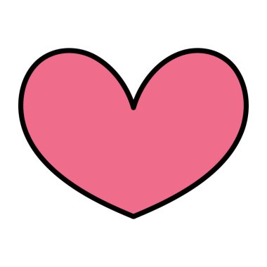 renk güzel kalp şekli aşk simge vektör çizim