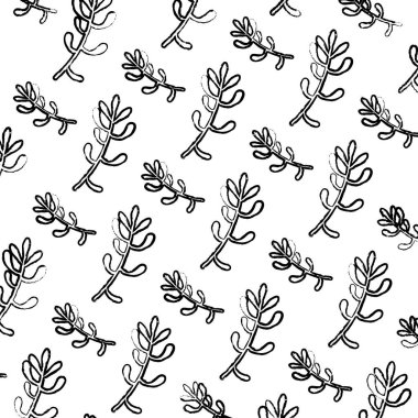 Grunge doğa dalları egzotik bırakır arka plan vektör çizim