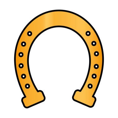 renk metal at nalı ekipman şans simge vektör çizim