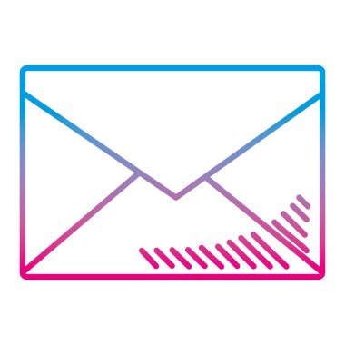 satır e-posta mektup tarzı metin iletisi vektör çizim bozulmuş