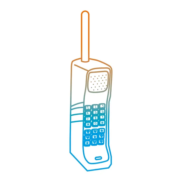 Abgebaute Leitung Telefongespräch Mode Kommunikationstechnologie Vektor Illustration — Stockvektor