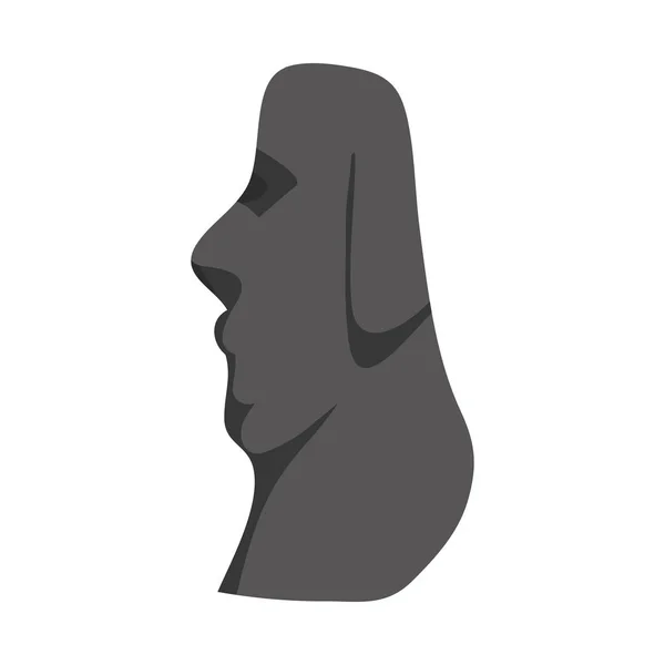 Escultura Clásica Moai Isla Pascua Vector Ilustración — Vector de stock