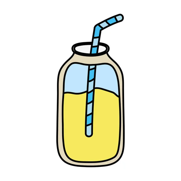 Χρώμα Νόστιμα Φρέσκα Smoothie Γλυκό Ποτό Διανυσματικά Εικονογράφηση — Διανυσματικό Αρχείο