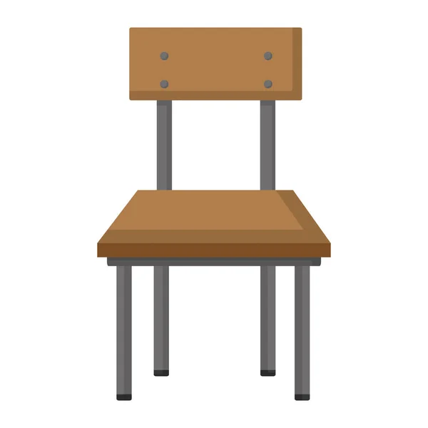前面木头学校椅子教育向量例证 — 图库矢量图片